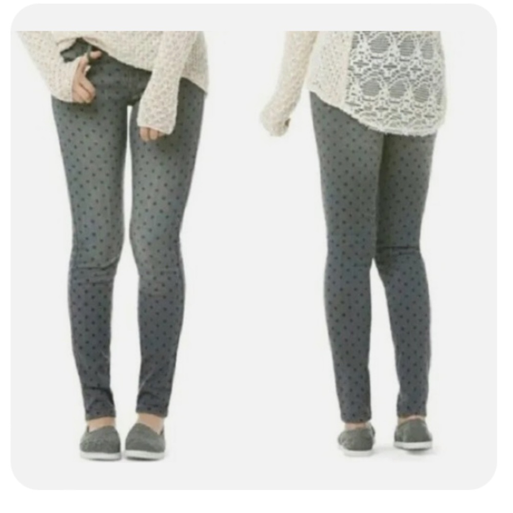 BETHANY MOTA Grey Polka Dot Skinny Ankle Jeans Jeggings Size 00R